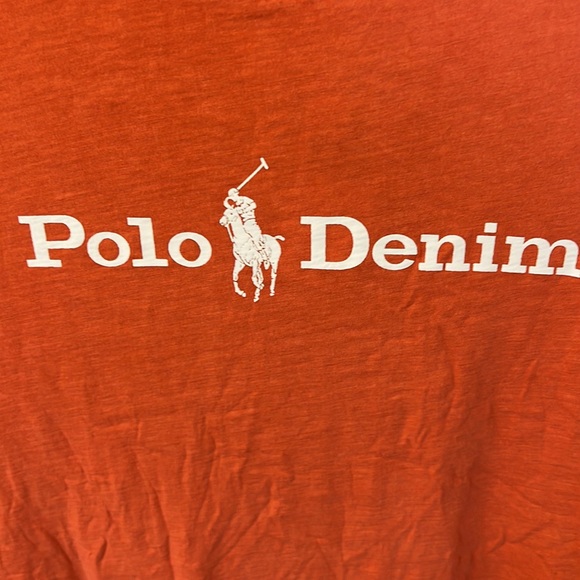 Ralph Lauren Polo Denim T-Shit in Orange Size XL and L - Picture 2 of 7